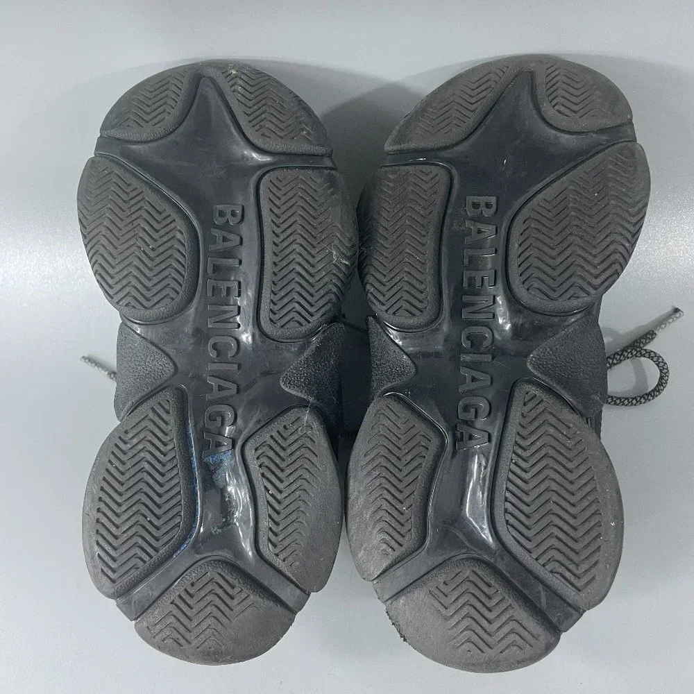 Balenciaga Triple S Kid's Black Polyurethane Wedge Trainer Sneakers, 29 - Picture 9 of 14